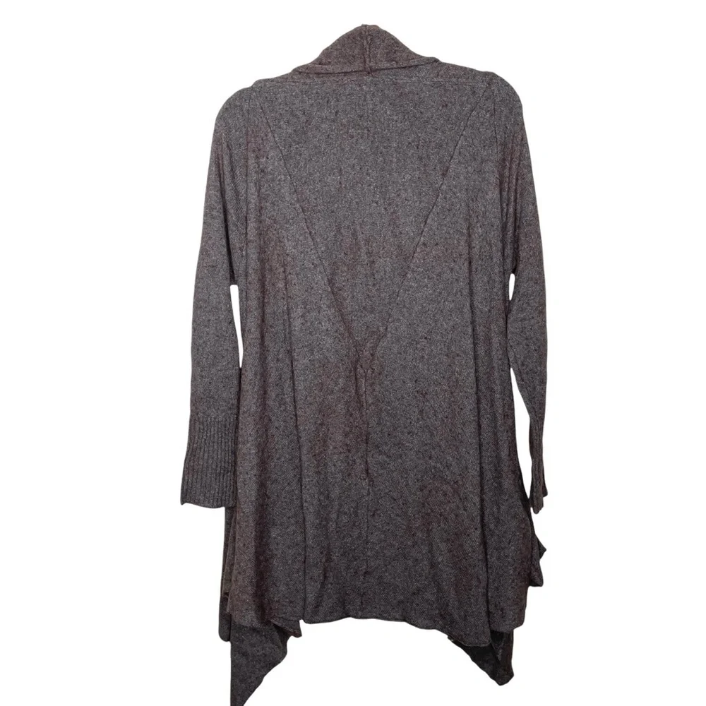 Free People‎ Open Waterfall Cardigan Wool Angora Taupe Large